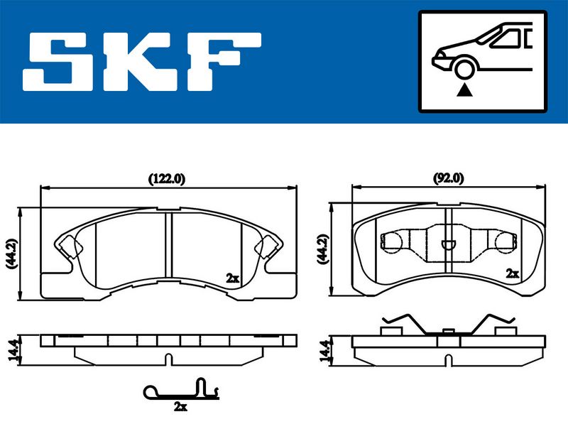 Brake Pad Set, disc brake SKF VKBP 80490 A