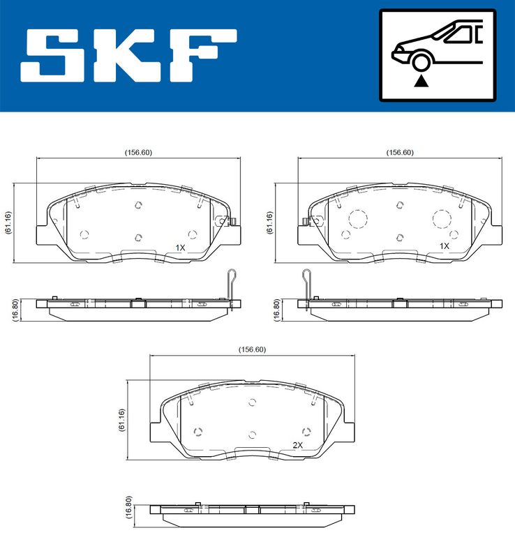 Brake Pad Set, disc brake SKF VKBP 81093 A