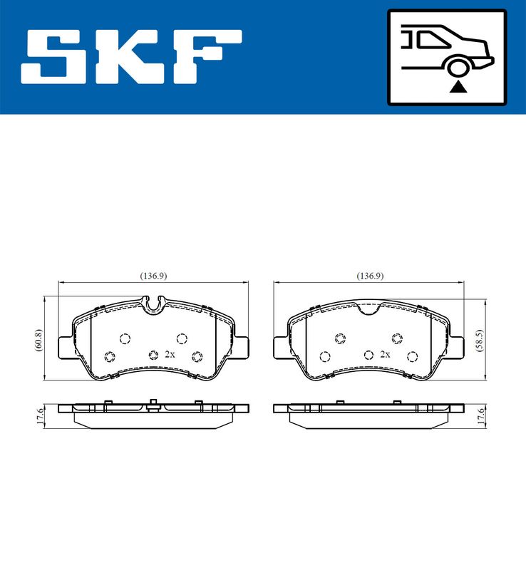 Brake Pad Set, disc brake SKF VKBP90102