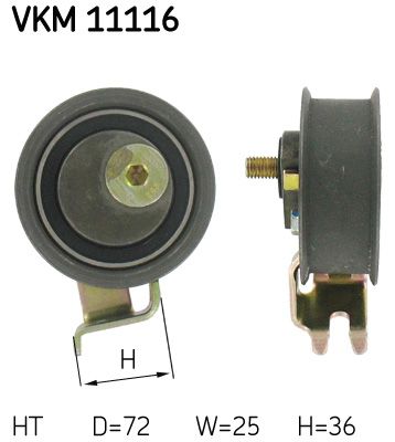 Įtempiklio skriemulys, paskirstymo diržas SKF VKM 11116