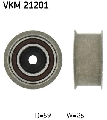 Deflection Pulley/Guide Pulley, timing belt SKF VKM 21201