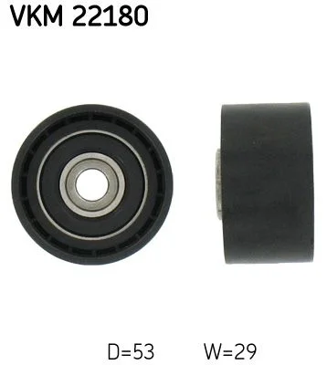 Deflection Pulley/Guide Pulley, timing belt SKF VKM 22180