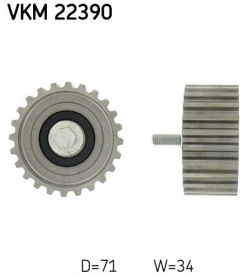 Kreipiantysis skriemulys, paskirstymo diržas SKF VKM22390