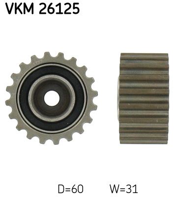 Відвідний/напрямний ролик, зубчастий ремінь SKF VKM 26125