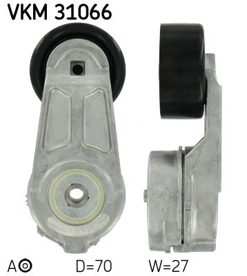 Tensioner Pulley, V-ribbed belt SKF VKM 31066