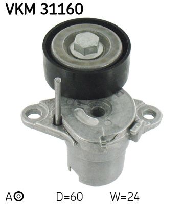 Galet tendeur, courroie trapézoïdale nervurée SKF VKM 31160