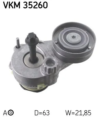 Diržo įtempiklis, V formos rumbuotas diržas SKF VKM 35260