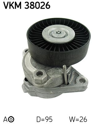 Galet tendeur, courroie trapézoïdale nervurée SKF VKM 38026