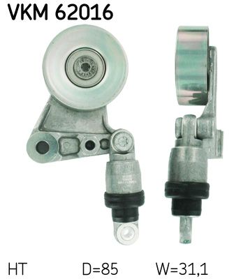 Tensioner Pulley, V-ribbed belt SKF VKM 62016