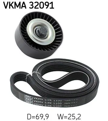V-ribbed Belt Set SKF VKMA 32091