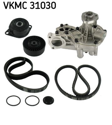 Water Pump + V-Ribbed Belt Kit SKF VKMC 31030