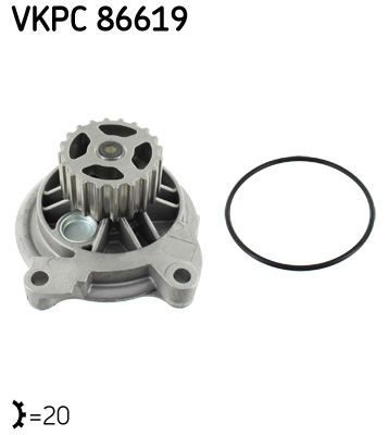 Vandens siurblys, variklio aušinimas SKF VKPC 86619