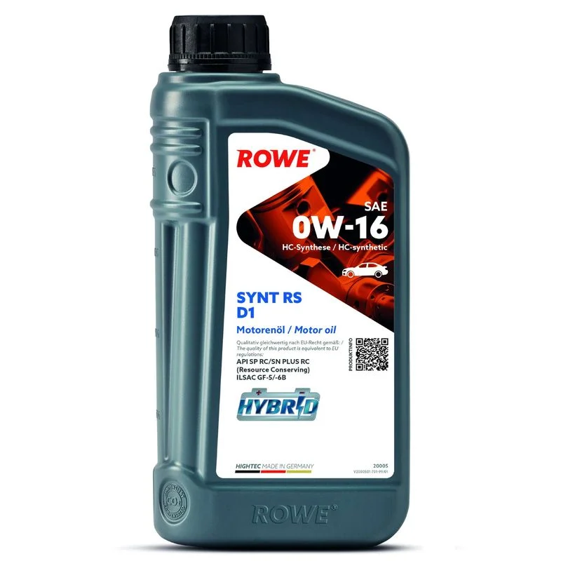 Variklio alyva HIGHTEC SYNT RS D1 SAE 0W-16 ROWE 20005-0010-99