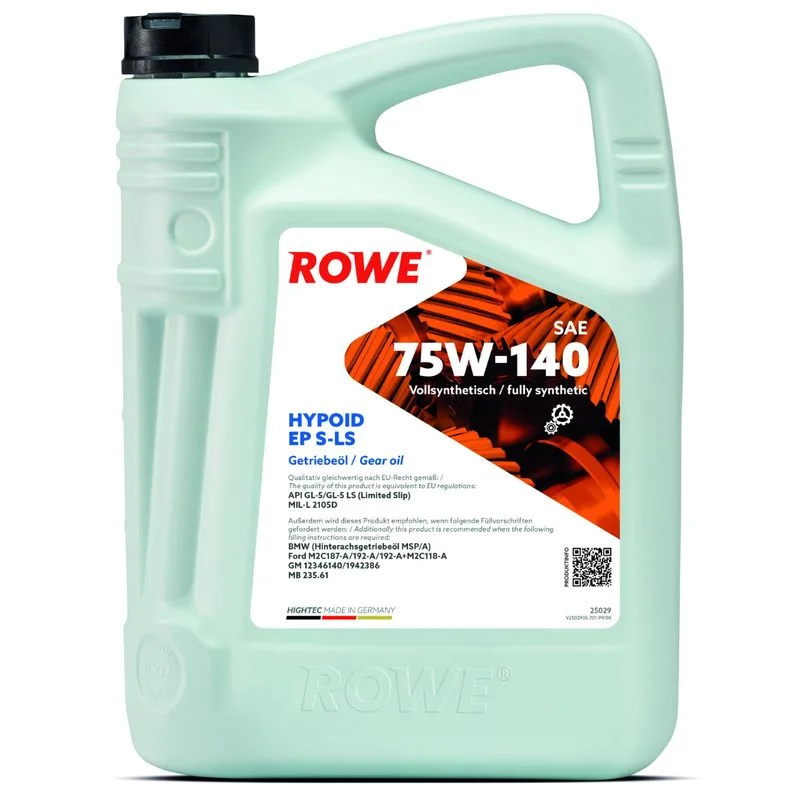 Axle Gear Oil HIGHTEC HYPOID EP SAE 75W-140 S-LS ROWE 25029-0050-99