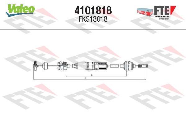 Cable Pull, clutch control FTE 4101818