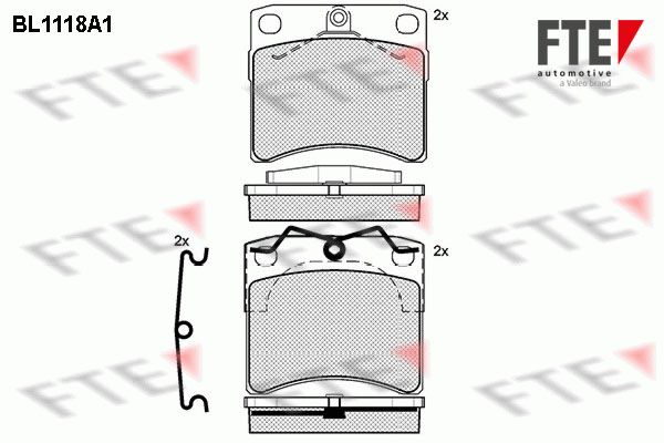 Комплект гальмівних накладок, дискове гальмо FTE 9010031