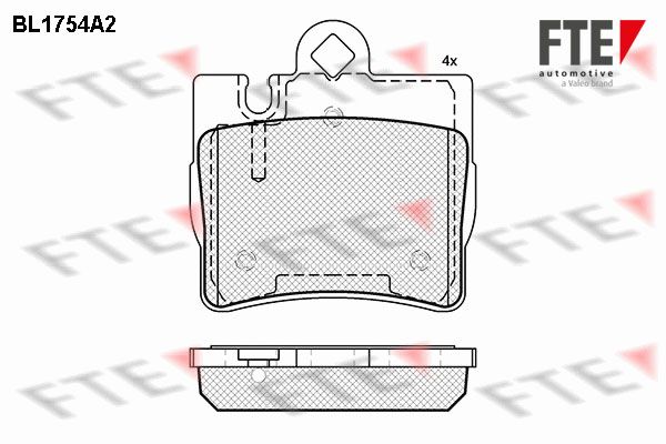 Brake Pad Set, disc brake FTE 9010335