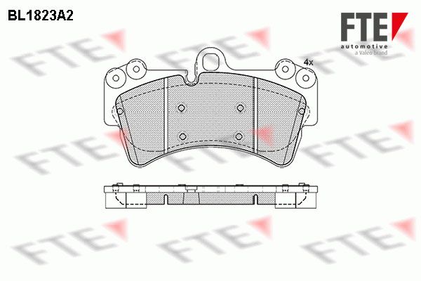 Комплект гальмівних накладок, дискове гальмо FTE 9010401