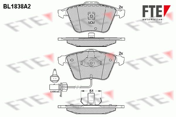 Brake Pad Set, disc brake FTE 9010414