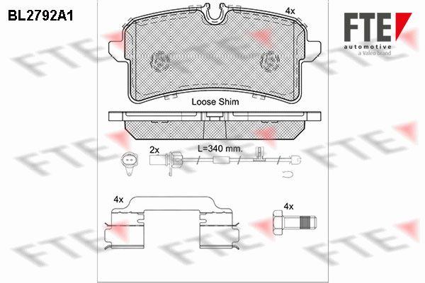 Brake Pad Set, disc brake FTE 9010985