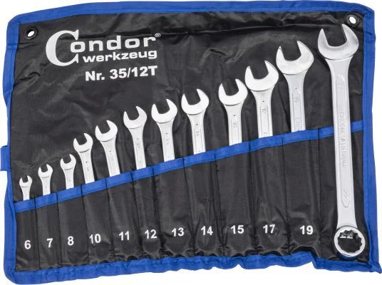 Veržliarakčių komplektas, uždarais / atvirais galais CONDOR-WERKZEUG 35-12T