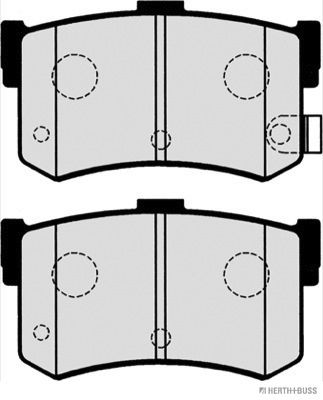 Комплект гальмівних накладок, дискове гальмо Herth+Buss Jakoparts J3610502