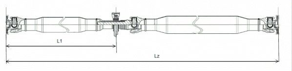 Propshaft, axle drive LÖBRO GKNP20026