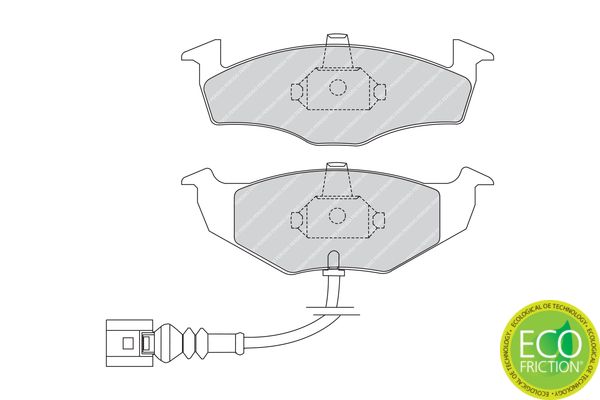 Brake Pad Set, disc brake FERODO FDB1634