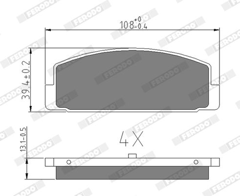 Brake Pad Set, disc brake FERODO FDB372