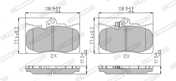 Brake Pad Set, disc brake FERODO FDB4216