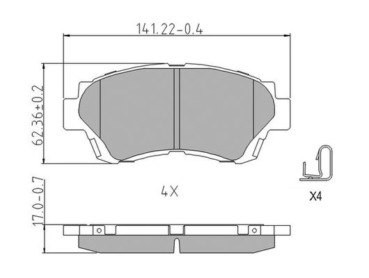 Brake Pad Set, disc brake FERODO FDB868