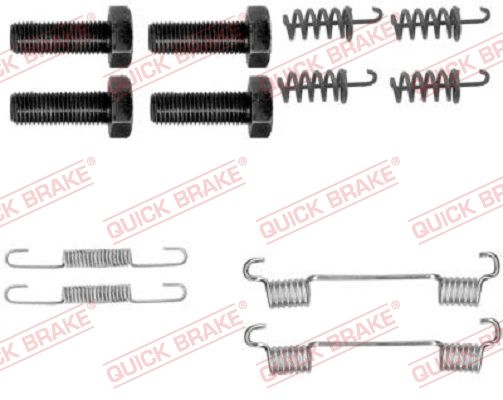 Priedų komplektas, stovėjimo stabdžių trinkelės QUICK BRAKE 105-0865