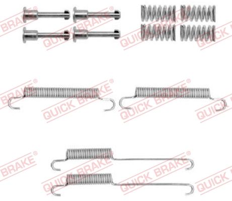 Priedų komplektas, stovėjimo stabdžių trinkelės QUICK BRAKE 105-0892