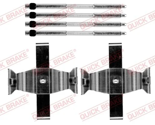 Priedų komplektas, diskinių stabdžių trinkelės QUICK BRAKE 109-0205