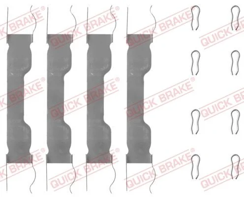 Priedų komplektas, diskinių stabdžių trinkelės QUICK BRAKE 109-0909