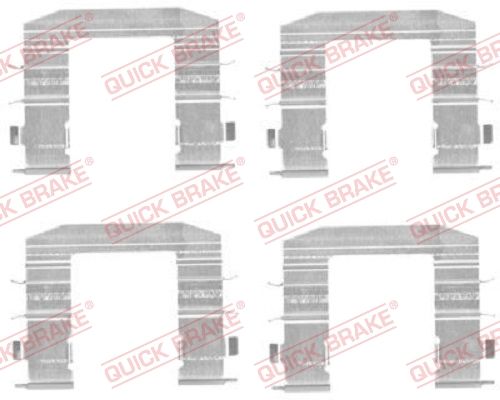 Комплект приладдя, накладка дискового гальма QUICK BRAKE 109-1708