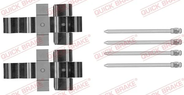 Priedų komplektas, diskinių stabdžių trinkelės QUICK BRAKE 109-1852