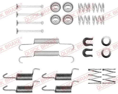 Priedų komplektas, stovėjimo stabdžių trinkelės QUICK BRAKE 105-0010