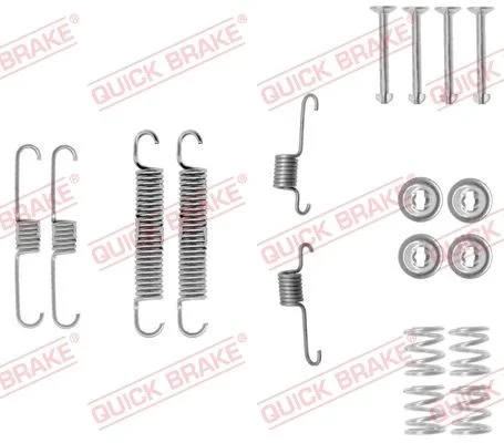 Priedų komplektas, stabdžių trinkelės QUICK BRAKE 105-0012