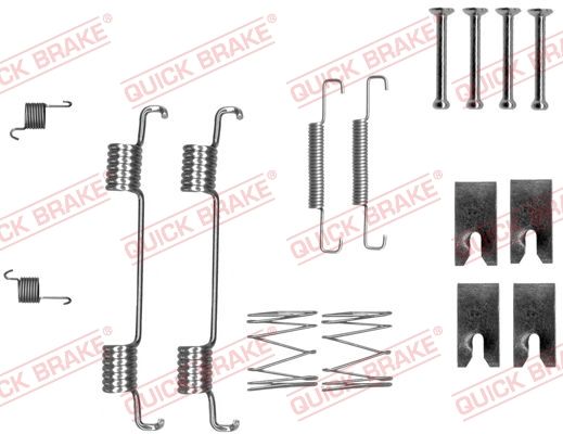 Priedų komplektas, stovėjimo stabdžių trinkelės QUICK BRAKE 105-0023