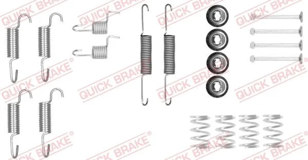 Priedų komplektas, stovėjimo stabdžių trinkelės QUICK BRAKE 105-0025