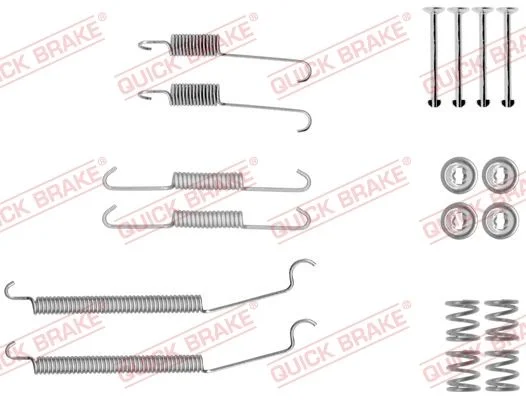 Priedų komplektas, stabdžių trinkelės QUICK BRAKE 105-0039