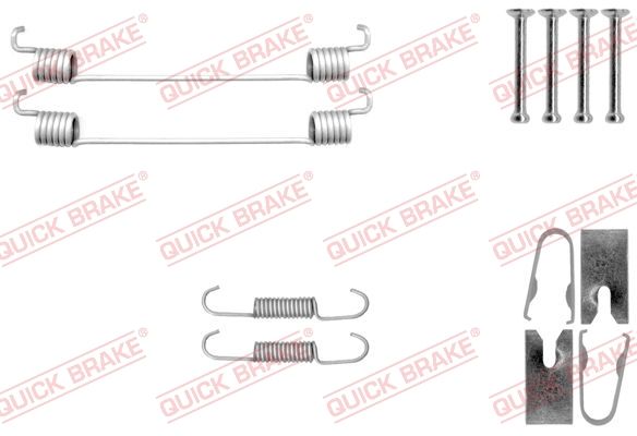 Priedų komplektas, stabdžių trinkelės QUICK BRAKE 105-0040