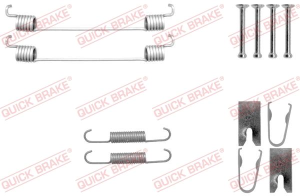 Priedų komplektas, stabdžių trinkelės QUICK BRAKE 105-0042