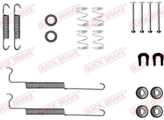 Priedų komplektas, stabdžių trinkelės QUICK BRAKE 105-0049