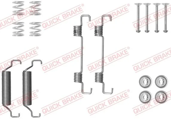 Priedų komplektas, stovėjimo stabdžių trinkelės QUICK BRAKE 105-0052