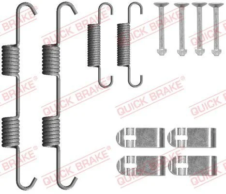 Priedų komplektas, stovėjimo stabdžių trinkelės QUICK BRAKE 105-0077