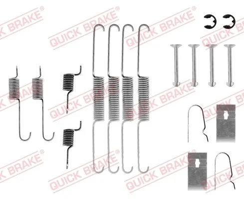 Priedų komplektas, stabdžių trinkelės QUICK BRAKE 105-0636
