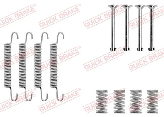 Priedų komplektas, stovėjimo stabdžių trinkelės QUICK BRAKE 105-0667