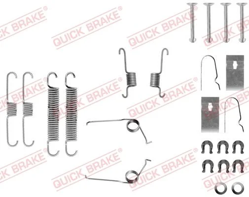 Priedų komplektas, stabdžių trinkelės QUICK BRAKE 105-0693